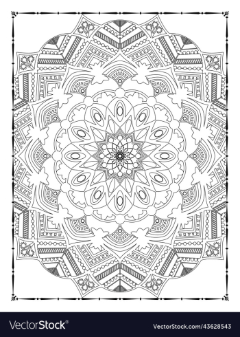 mandala floral coloring page adults kdp