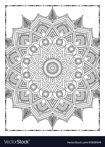 mandala floral coloring page adults kdp