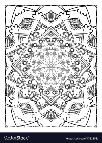 mandala floral coloring page adults kdp