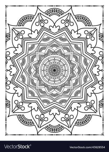 mandala floral coloring page adults kdp