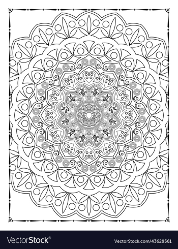 mandala floral coloring page adults kdp