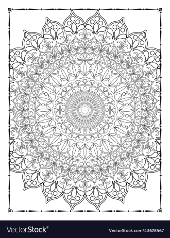 mandala floral coloring page adults kdp