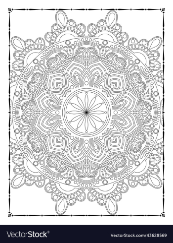 mandala floral coloring page adults kdp