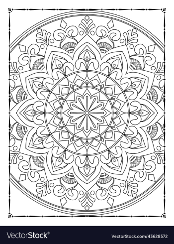 mandala floral coloring page adults kdp