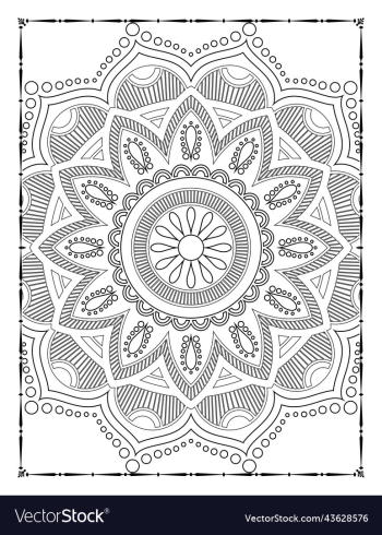 mandala floral coloring page adults kdp