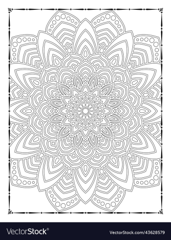 mandala floral coloring page adults kdp