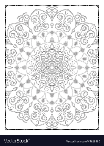 mandala floral coloring page adults kdp