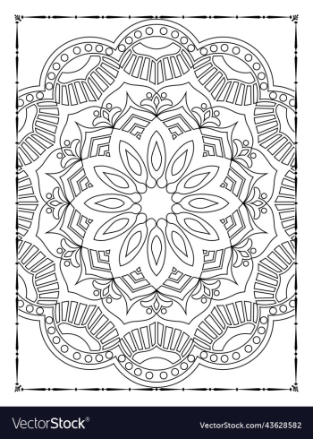 mandala floral coloring page adults kdp