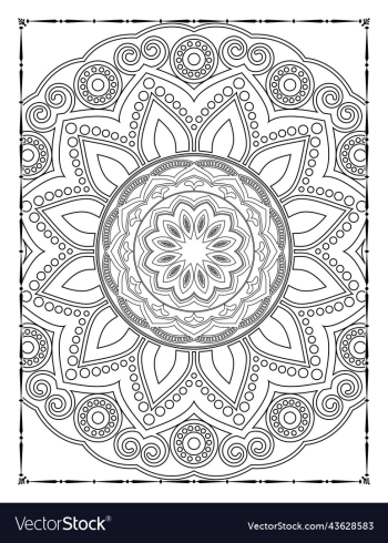 mandala floral coloring page adults kdp