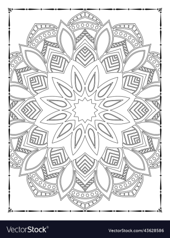 mandala floral coloring page adults kdp