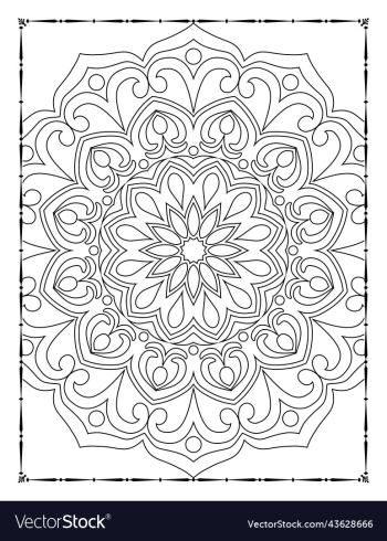 mandala floral coloring page adults kdp