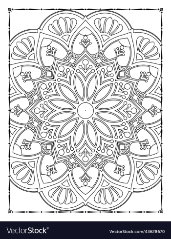 mandala floral coloring page adults kdp