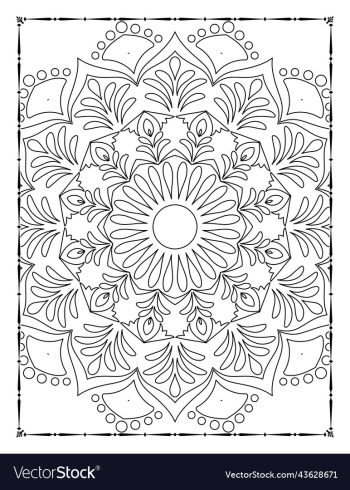 mandala floral coloring page adults kdp