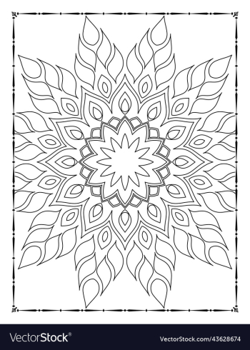 mandala floral coloring page adults kdp