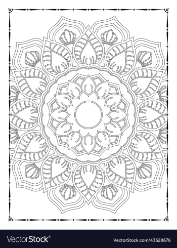 mandala floral coloring page adults kdp