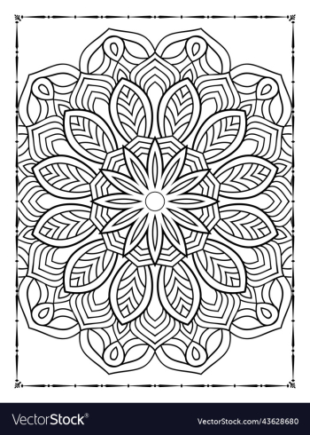 mandala floral coloring page adults kdp