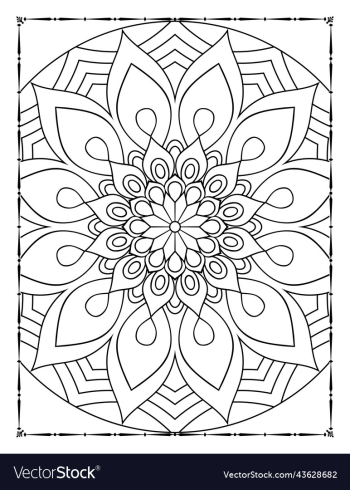 mandala floral coloring page adults kdp