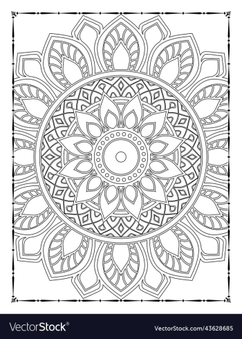 mandala floral coloring page adults kdp