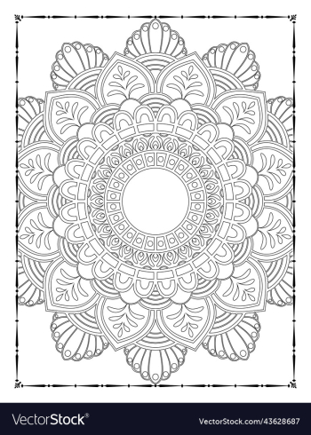 mandala floral coloring page adults kdp