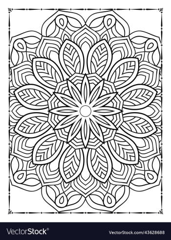 mandala floral coloring page adults kdp