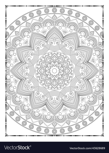 mandala floral coloring page adults kdp