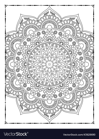 mandala floral coloring page adults kdp