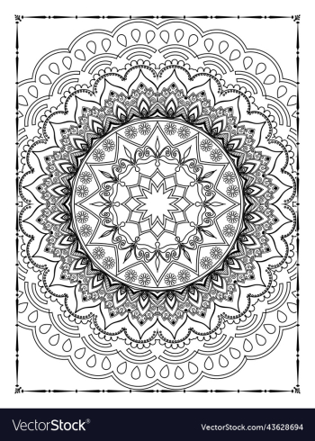 mandala floral coloring page adults kdp