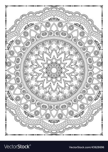 mandala floral coloring page adults kdp