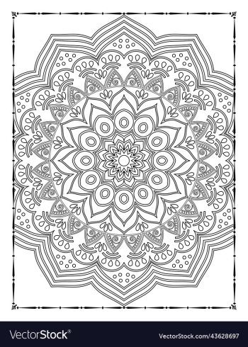 mandala floral coloring page adults kdp