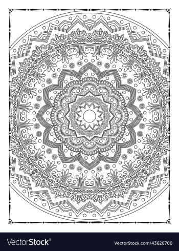 mandala floral coloring page adults kdp