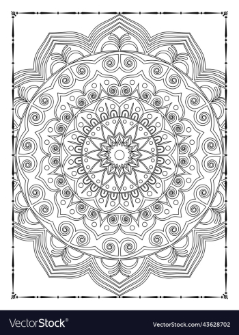 mandala floral coloring page adults kdp