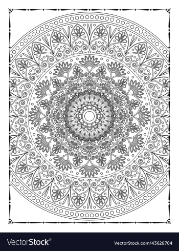 mandala floral coloring page adults kdp