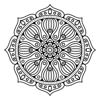 Mandala, floral, outline Mandala, floral, outline