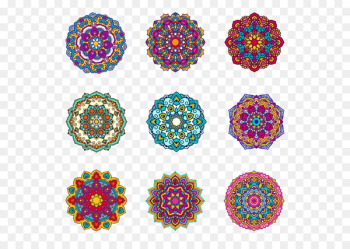 Mandala Ornament Islamic geometric patterns Illustration - Color Ball Design 