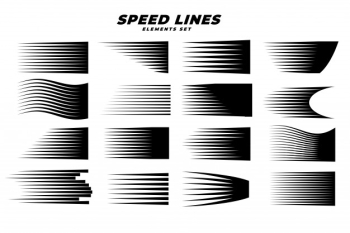 Manga Comic Motion Speed Lines Set | Download now free vectors on Freepik