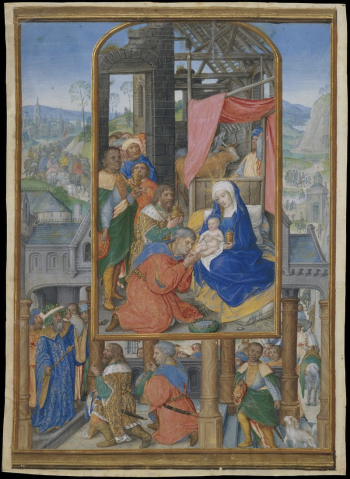 Manuscript Illumination with Adoration of the Magi | Free Photo - rawpixel