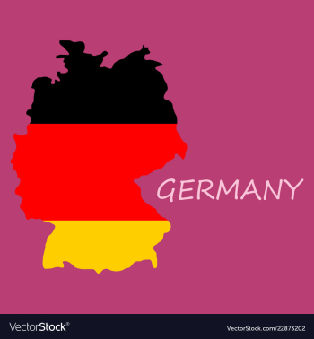 Map and flag of germany vector image Map and flag of germany vector image