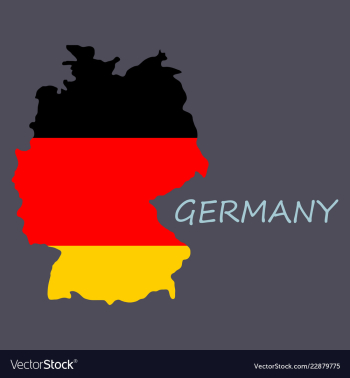 Map and flag of germany vector image Map and flag of germany vector image