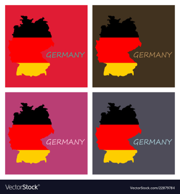 Map and flag of germany vector image Map and flag of germany vector image