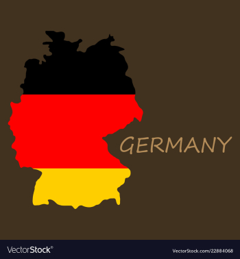 Map and flag of germany vector image Map and flag of germany vector image
