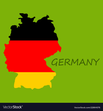 Map and flag of germany vector image Map and flag of germany vector image
