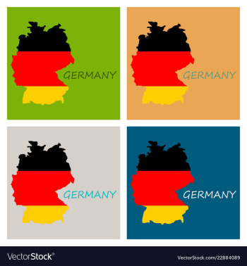 Map and flag of germany vector image Map and flag of germany vector image