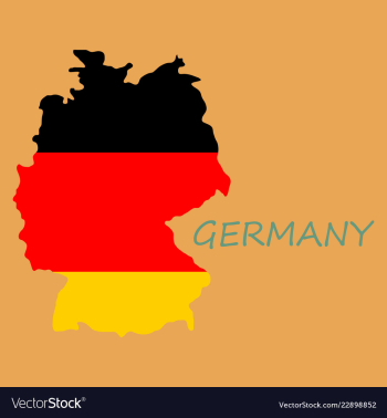 Map and flag of germany vector image Map and flag of germany vector image