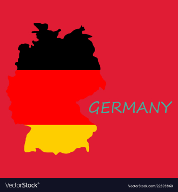 Map and flag of germany vector image Map and flag of germany vector image