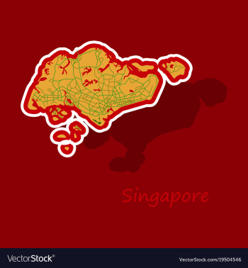 Map of singapore vector image