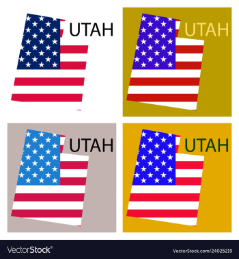 Map of utah vector image Map of utah vector image