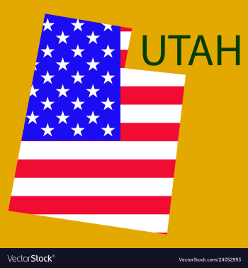 Map of utah vector image Map of utah vector image