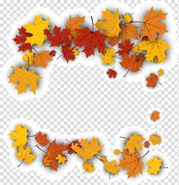 Maple leaf, Yellow Maple Leaf Frame transparent background PNG clipart