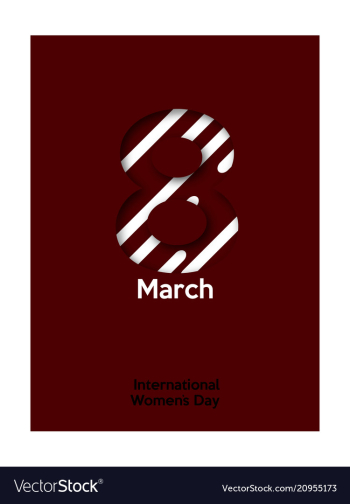 March 8 international women day paper cutout vector image March 8 international women day paper cutout vector image