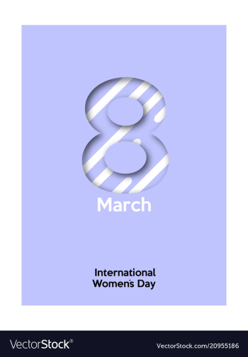 March 8 international women day paper cutout vector image March 8 international women day paper cutout vector image